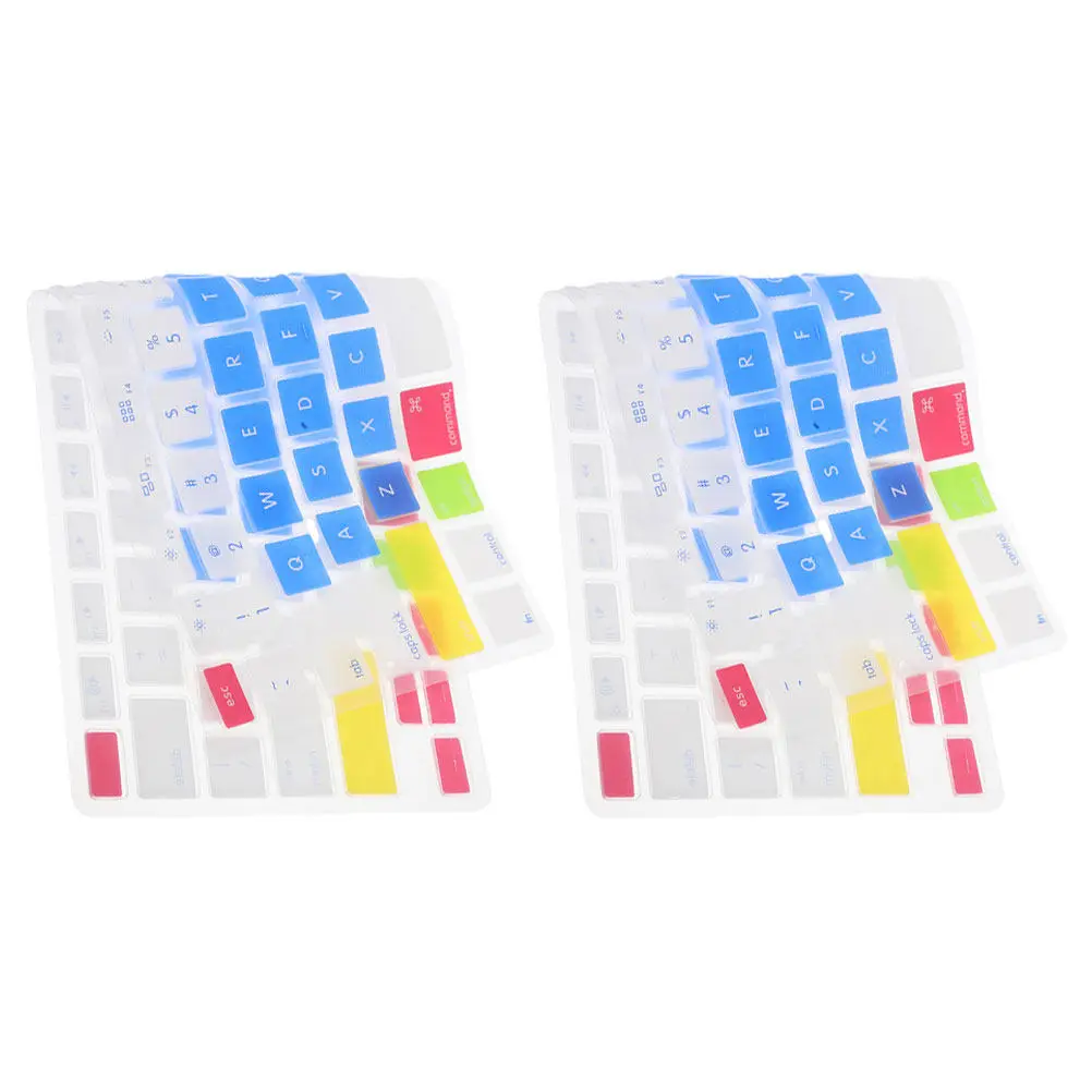 

2Pcs Laptop Keyboard Cover for 13.3 Inch A2178 A1466 A1369 Ultrathin Reusable Silicone Protective Skin Clean