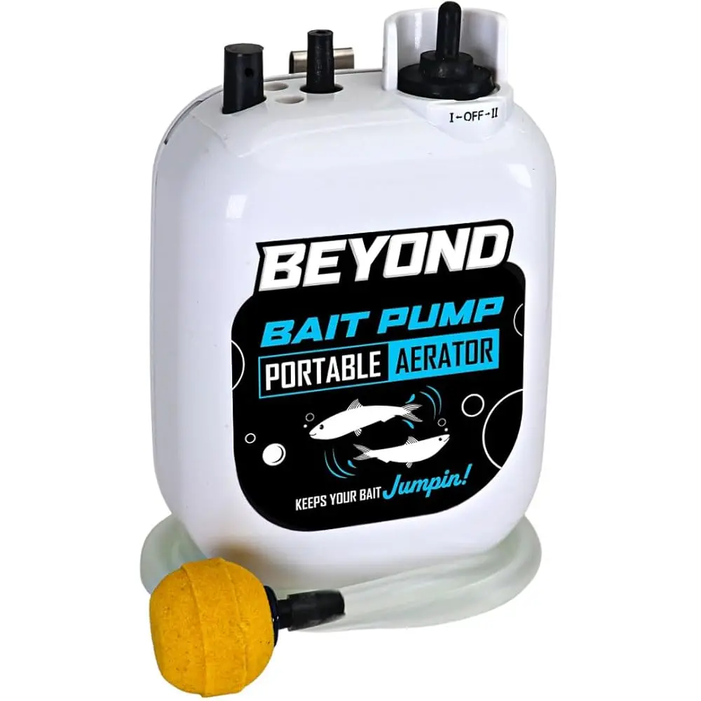 

Портативный аэратор для живой наживки Beyond Bait Pump - Долговечный батарейный аэратор - Водонепроницаемый дизайн - Воздушный камень XL