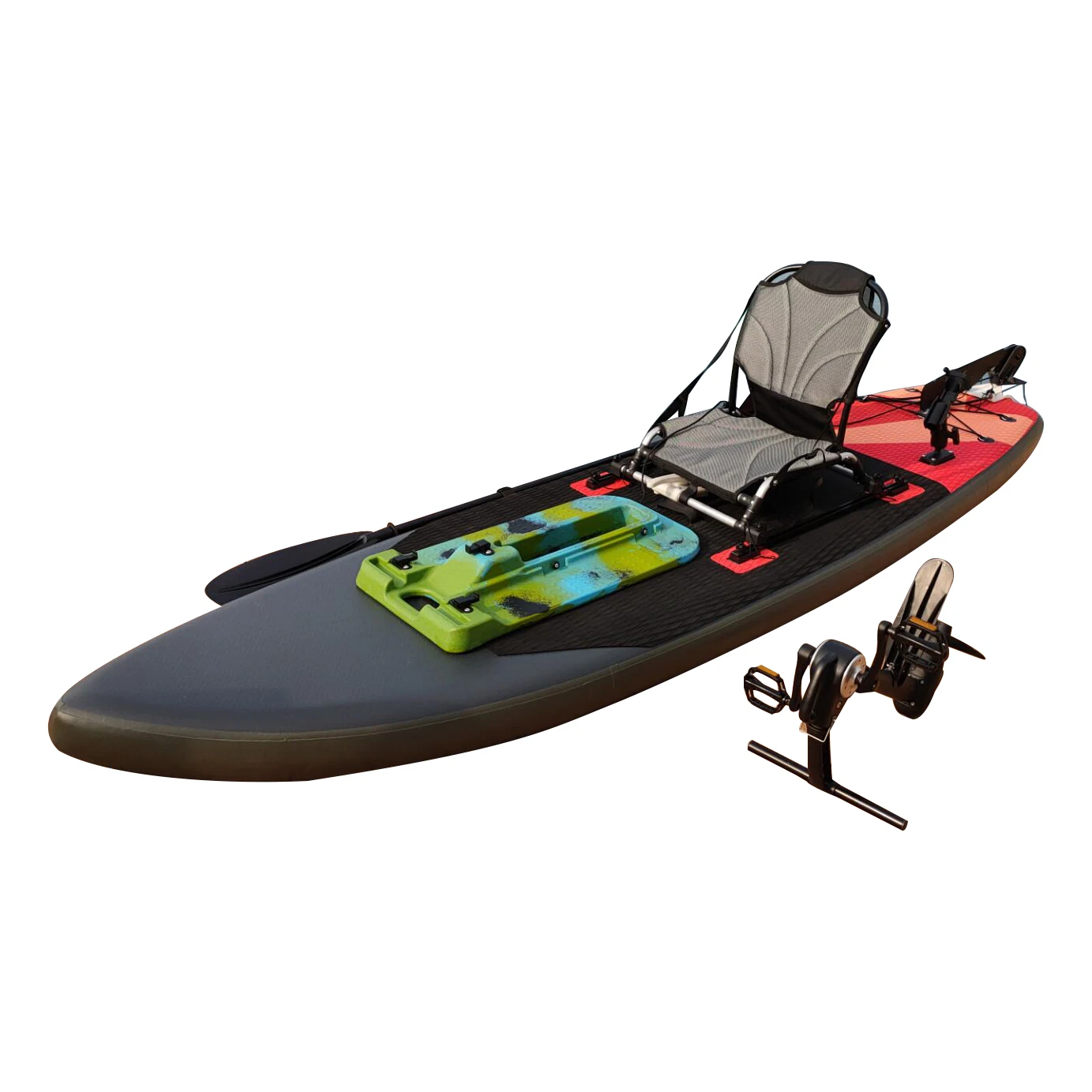 

Single Seat Inflatable Kayak Lightweight Pedal Drive Fishing Kayak