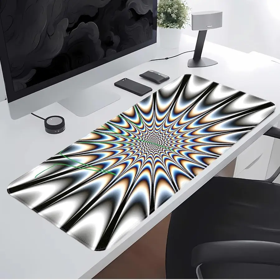 Arc Shaped Pattern Waterproof Mouse Pad Computer Laptop Pad Game Console Pad office Pad Keyboard Mouse Pad Desk accessories