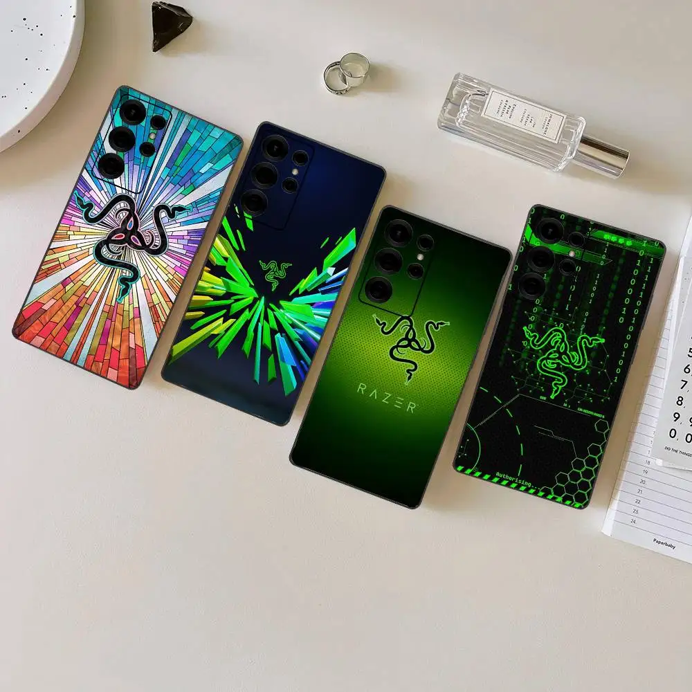 Peripherals Logo R-RazerS Brand Phone Case For Samsung S 24 Fe 25 Ultra Plus 20 Lite 21 30 22 23 24 22 Ultra 5G Fundas