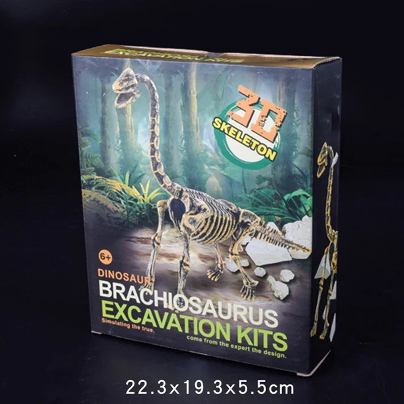 Dinosaur Fossil Excavation Kits Education Archeology Exquisite Jurassic Toy Set Game Action Children Figure Skeleton Model Gift