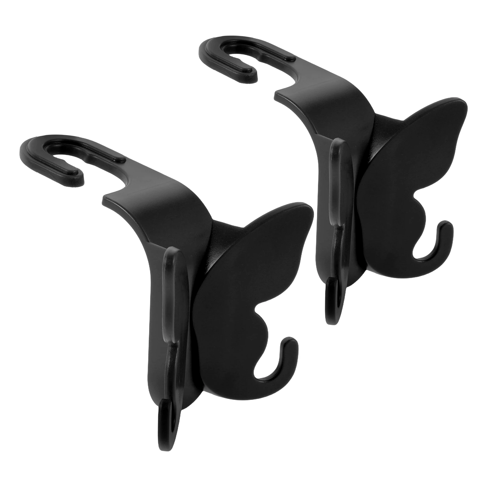 

2pcs Headrest Hooks Multifunctional Seat Back Hangers Bags Umbrellas Organizing Easy Install Universal Fit