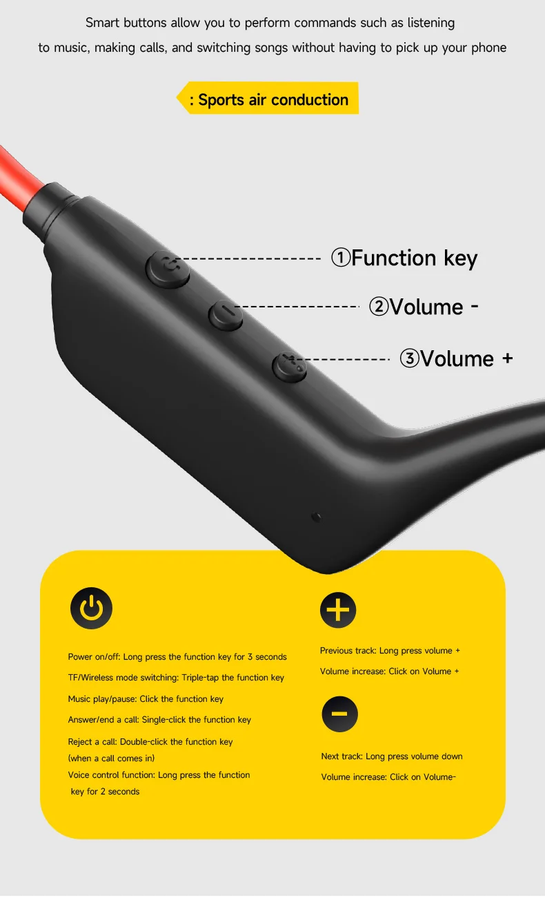 Lenovo Bone Conduction Headset Bluetooth 5.4 With Mic Waterproof Exercise Fitness Wireless Swimming Sports Headphone New 2026 image 6