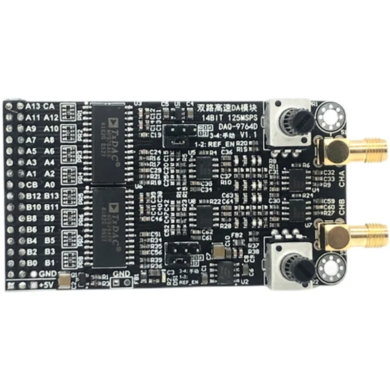 dual channel de alta velocidade modulo dac ad9764 14 bit paralelo da125m geracao waveform apoiando placa de desenvolvimento fpga 01