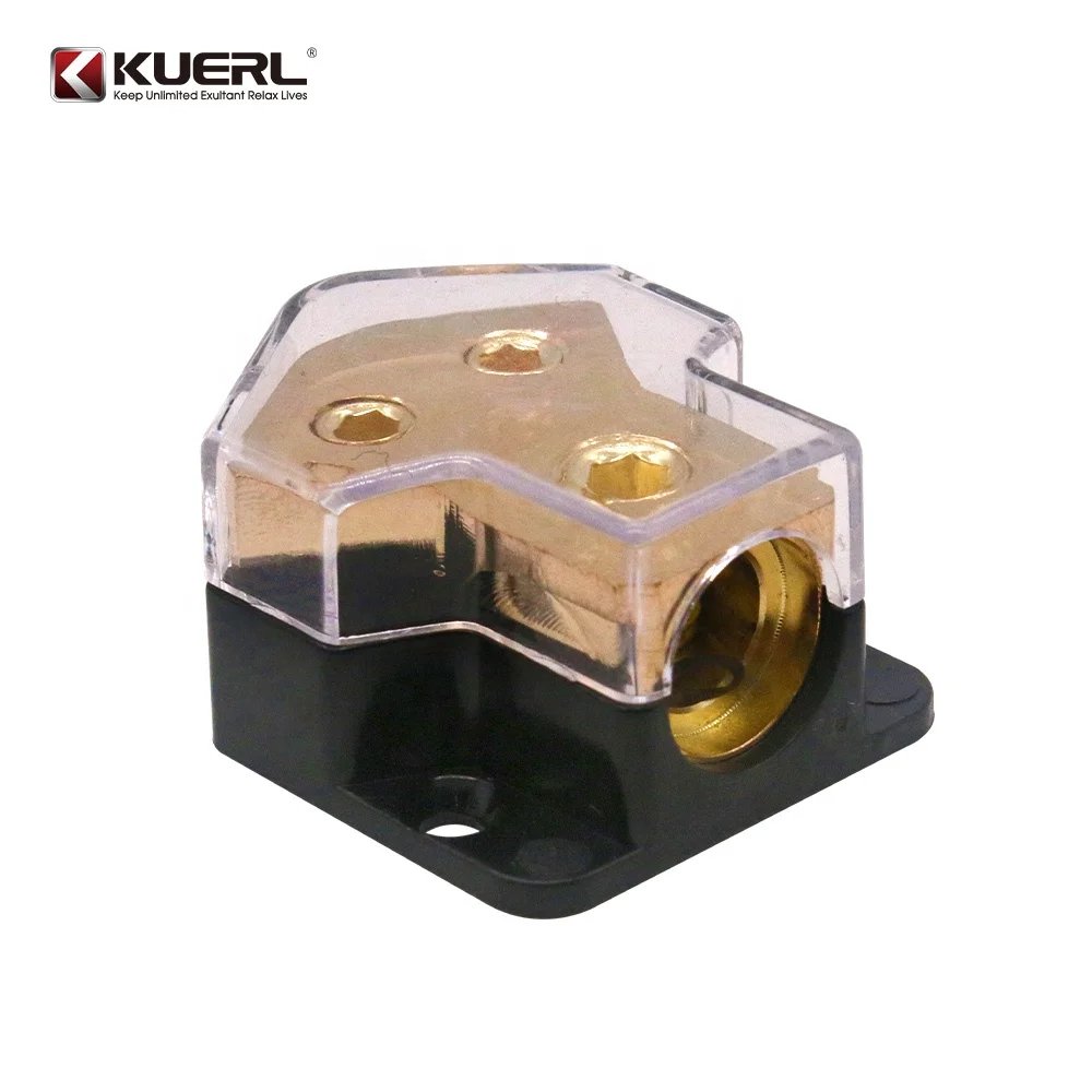 Car audio Accessories power cable splitter ground wire negative terminal 1-to-2 splitter pure copper splitter connector