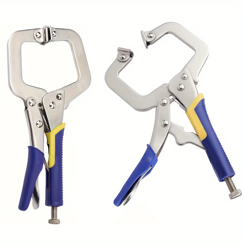 1 14 inch C-clip large adjustable clamp handle C-type locking pliers with handle, suitable for woodworking and industrial grade view 2