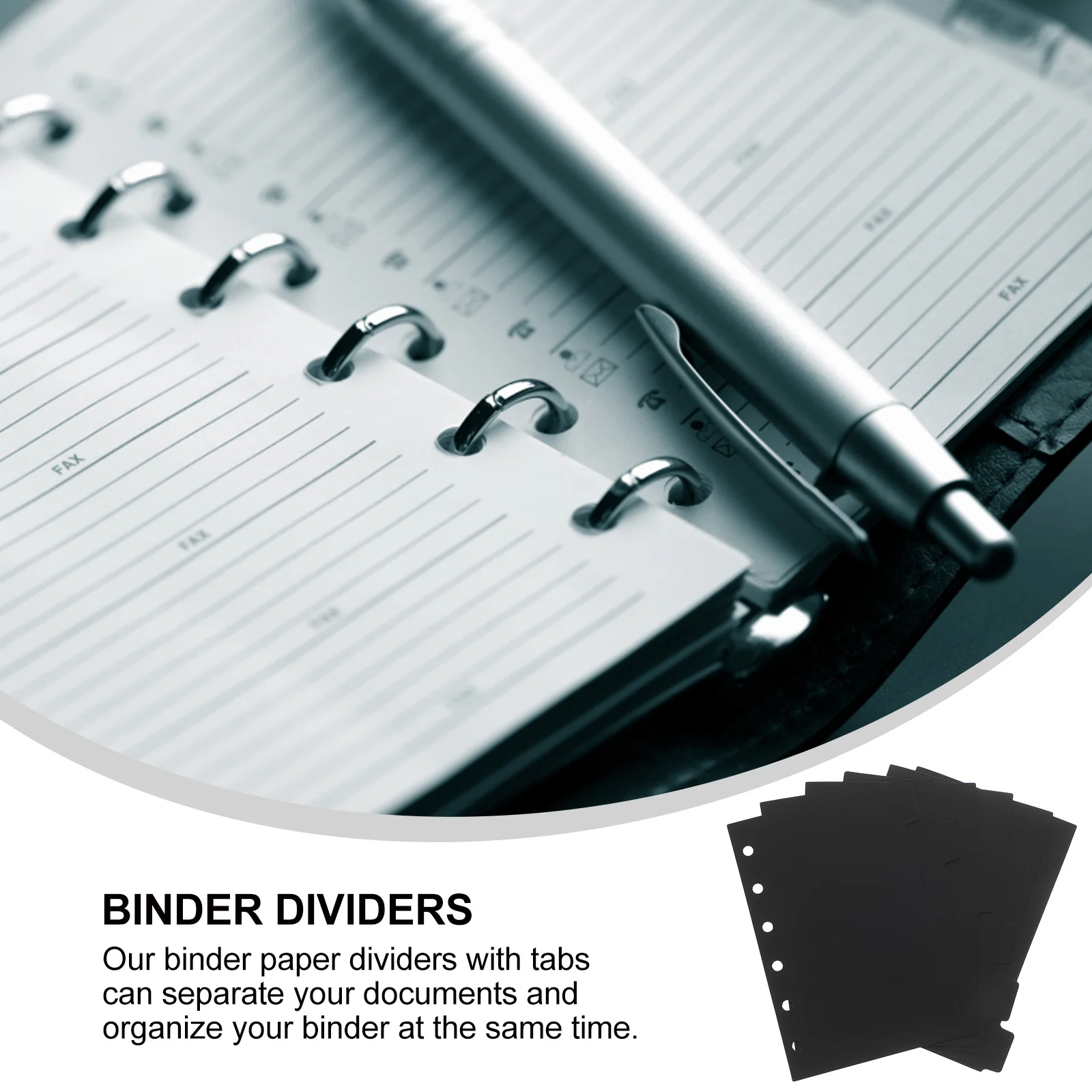 Divisori per raccoglitori 6 fogli Schede per 6 anelli Organizzazione documenti Planner Forniture Divisori per raccoglitori Schede per raccoglitori