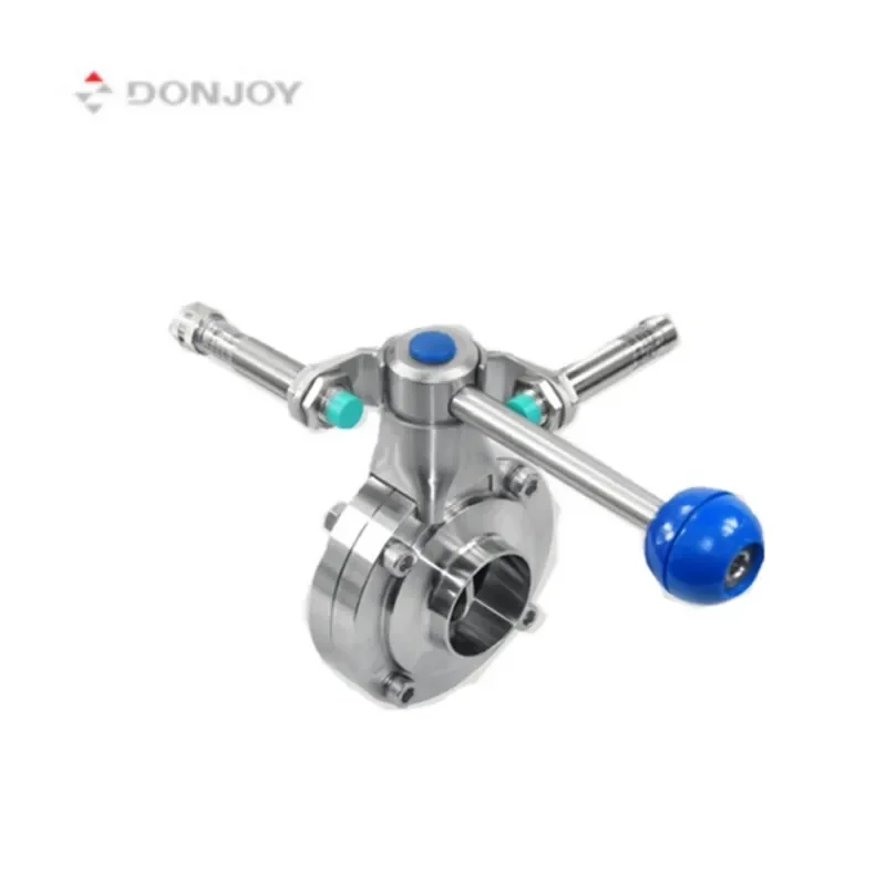 Sanitary Stainless Steel Welded Butterfly Valve with Position Sensor