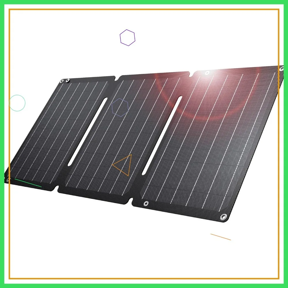 

Upgraded 30W Solar Charger with Fast USB-A/C, DC Ports, IP68 Waterproof for Phones & Power Stations