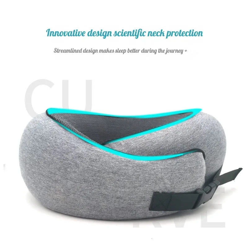 Travel Car Neck Memory Foam Pillow U-shaped Portable Auto Headrest Pillow Adjustable Traveling Sleeping Car Airplane Neck Pillow