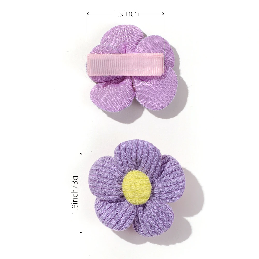 5pcs/set Children\'s Cute Fabric Flower Pair Clip Hair Accessories Set Girl Hairpin Temperament Clip Baby Headdress WholesaleGift