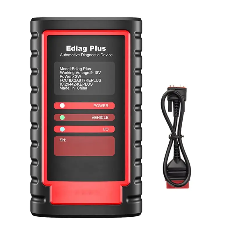 

Диагностический сканер EDIAG Plus All System OBD2 с интеллектуальным сканированием и поддержкой протокола CAN-FD, 15+ функций сброса и кодирования ЭБУ