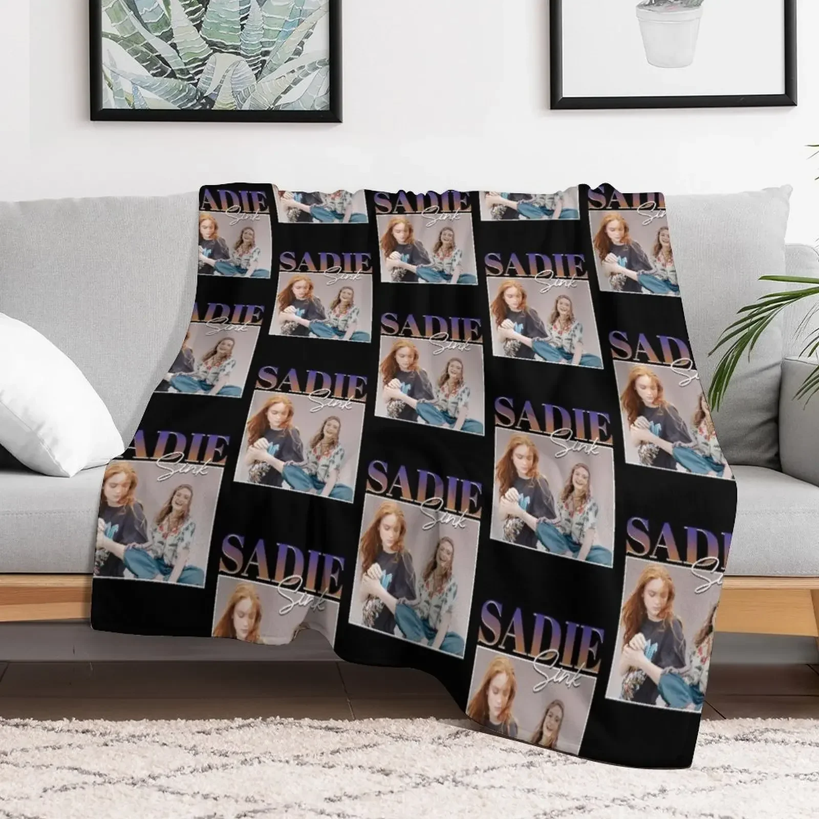 

sadie sink retro Throw Blanket Comforter warm winter Blankets Decorative Throw Thins halloween Blankets