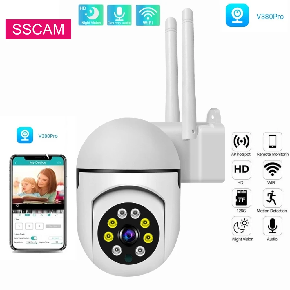 

V380 Mini Wifi IP Dome PTZ Camera Wireless Indoor Camera Night Vision Two Way Audio Motion Detection Baby Monitor for Home Safe