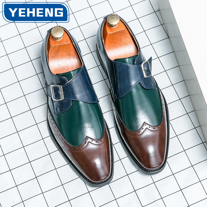 

Классические мужские броги в стиле ретро, кожаные туфли в британском стиле, деловые туфли-оксфорды, вечерние платья, мужские свадебные туфли в социальном стиле