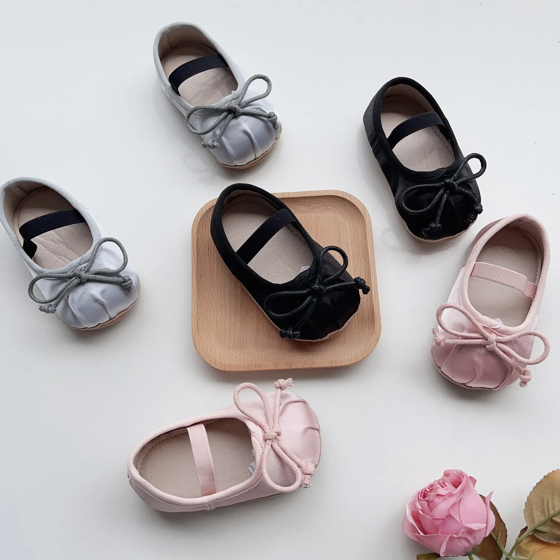 2024 Baby Girl Shoes Comfortable Ballet Princess Butterfly-knot Velvet Soft Sole Toddler Shoes Fashion First Walkers Kid Shoes