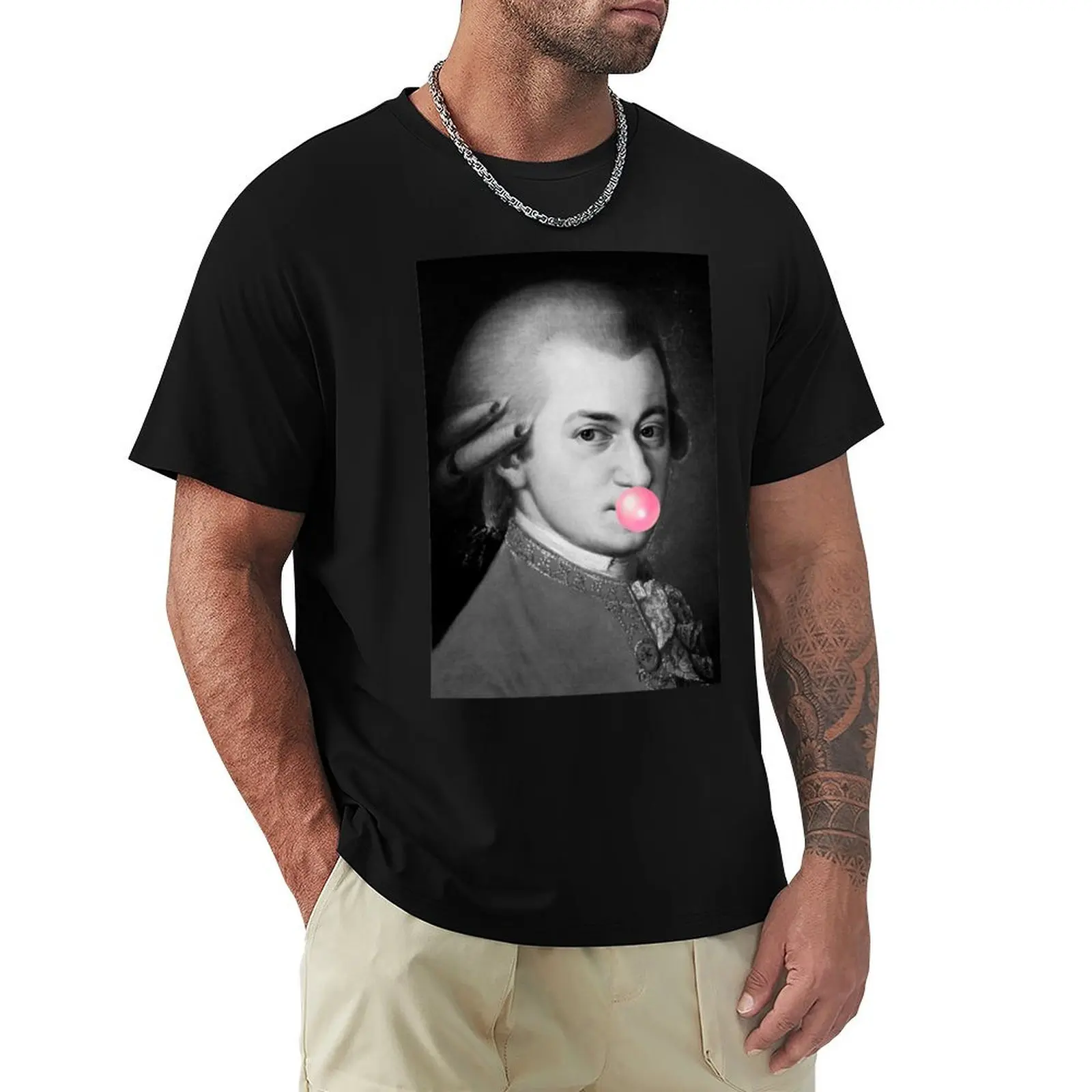 Wolfgang Amadeus Mozart T-Shirt Anti-Perspiration Workout Top