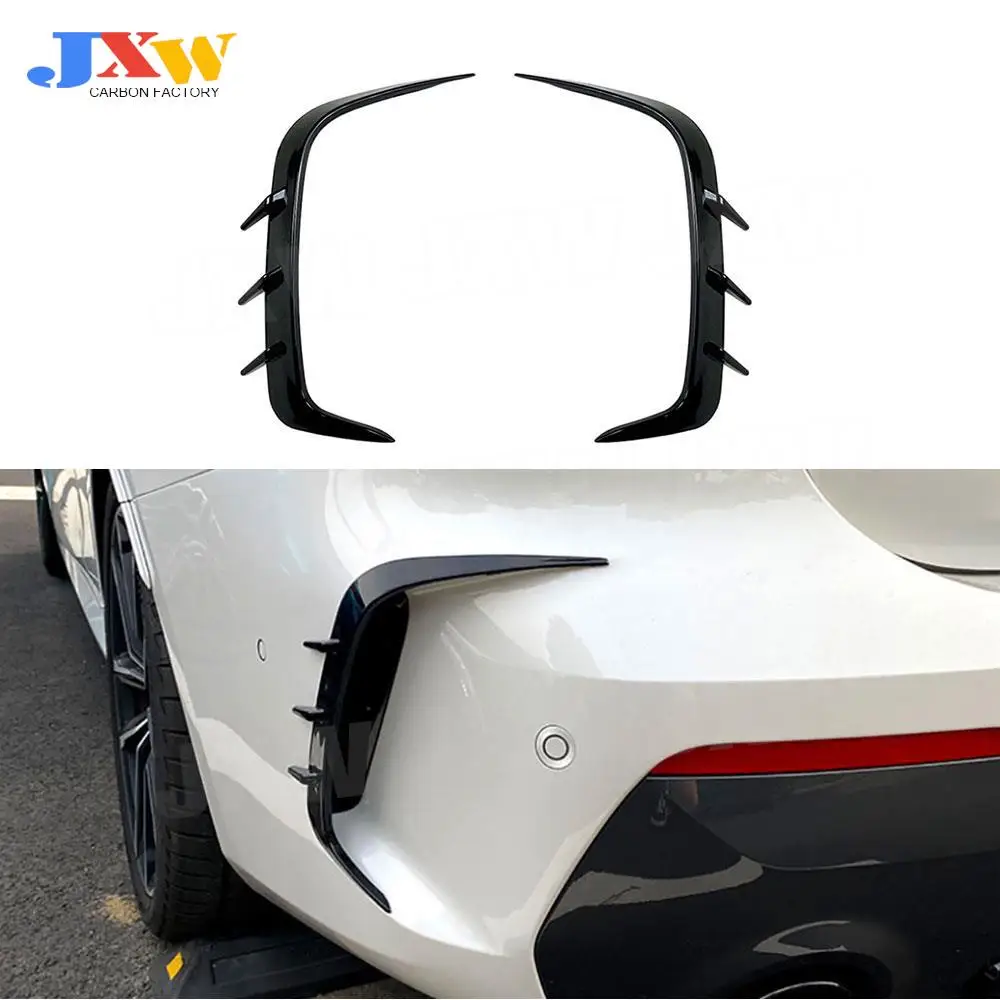 

Gloss Black Rear Bumper Spoiler Air Vent Cover Canards For BMW 4 Series G22 G23 Coupe 2021+ Car Accessories