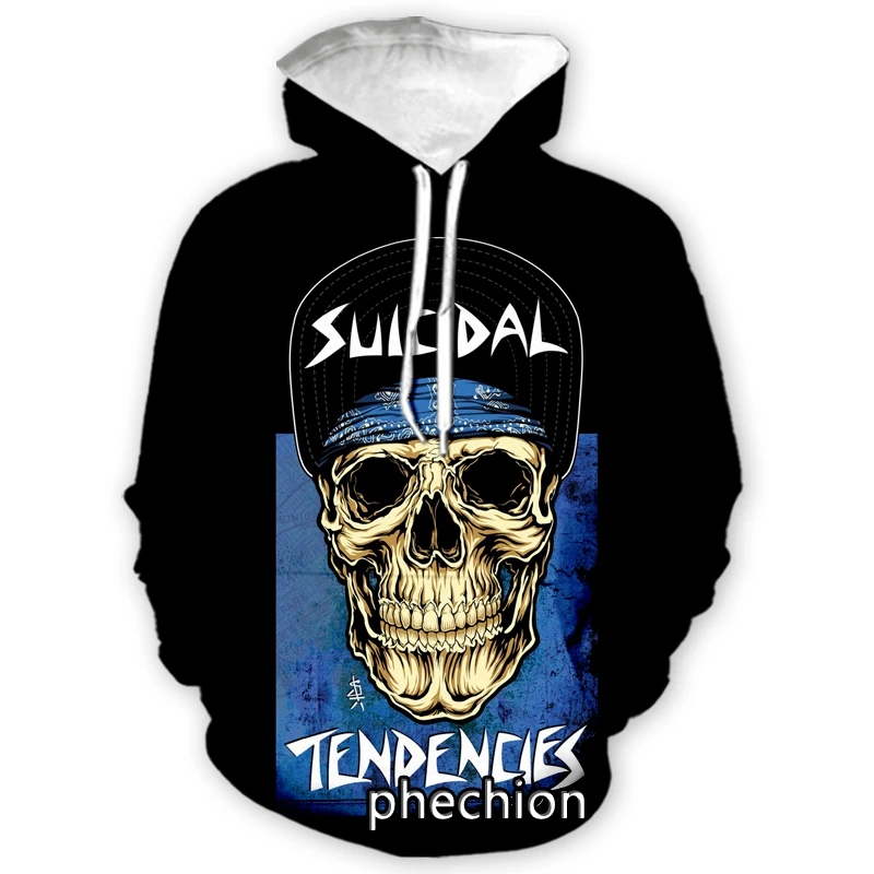 phechion New Fashion Men/Women Suicidal Tendencies 3D Print Casual Sweatshirt Hoodies Streetwear Men Loose Sporting Hoodies H35