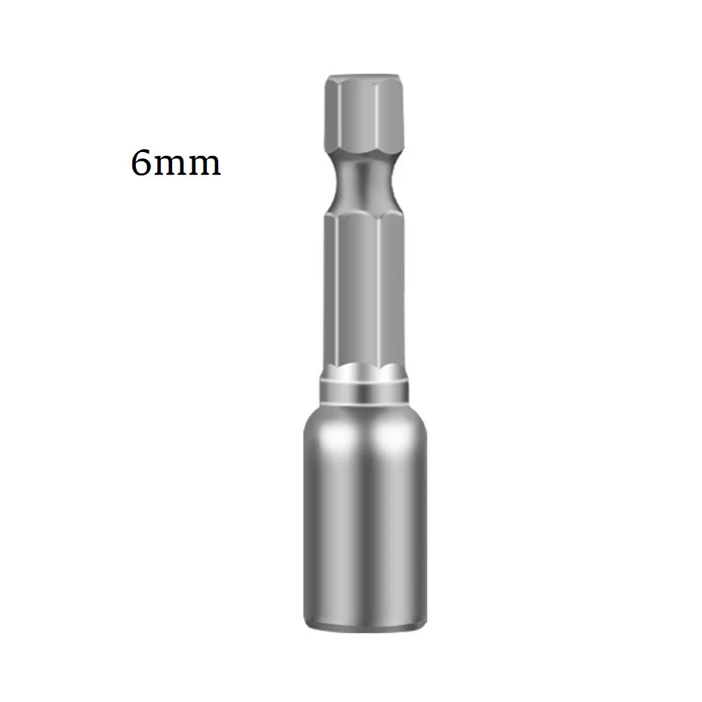 Electric Drill Bit Nut Driver Socket Grey 1pc 6/7/8/9/10/11/12/13mm Chrome Vanadium Steel High Quality Practical