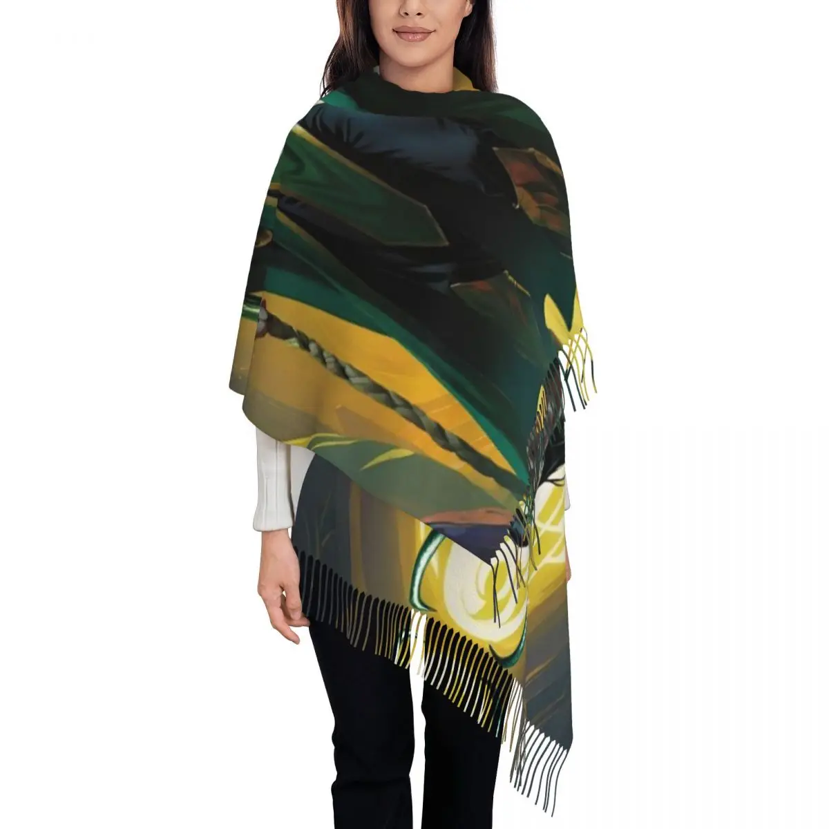 

Custom Loki Movie Scarf Wrap for Women Long Winter Warm Tassel Shawl Unisex Scarves