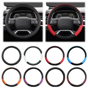 Kryt volantu auta Prodyšný kožený protiskluzový kryt volantu Univerzální kryt posilovače kola pro Mercedes Benz AMG ABCES Třída W204 8 nejlepší prodej Kryt volantu W204 - №2