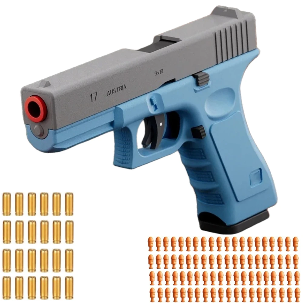 G17/M92 لعبة رصاصة طرية بندقية إطلاق مستمر مع الانفجار الرياضة في الهواء الطلق لعبة الرماية هدية الكريسماس للأطفال