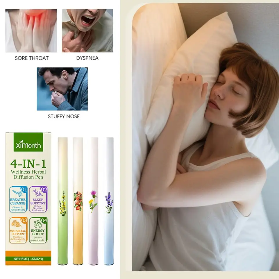 Lufterfrischer Entspannung Sinneserfrischung Klare Atmung Wohlbefinden Erfrischender Duft Aromatherapie-Diffusor Lungenreinigungsstift_voghion.com