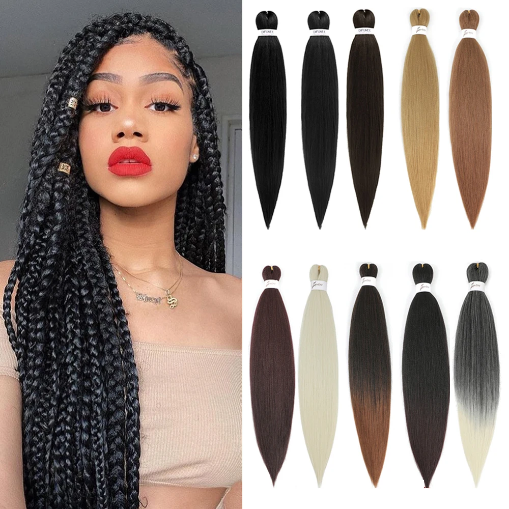 Braiding Hair Pre Stretched Synthetic Braid Extensions Jumbo Braid for Senegalese Passion Twist Box Braid Hair Bundles IPARTY