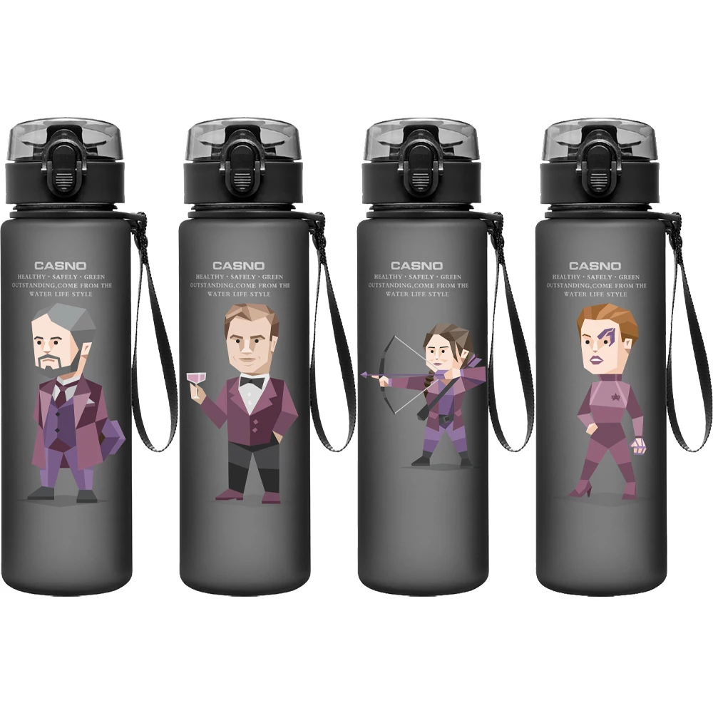 

560ML MBTI INTJ Water Cup Cartoon Character Frosted Plastic Portable Sports Large Capacity Water Cup Student Child Gifts