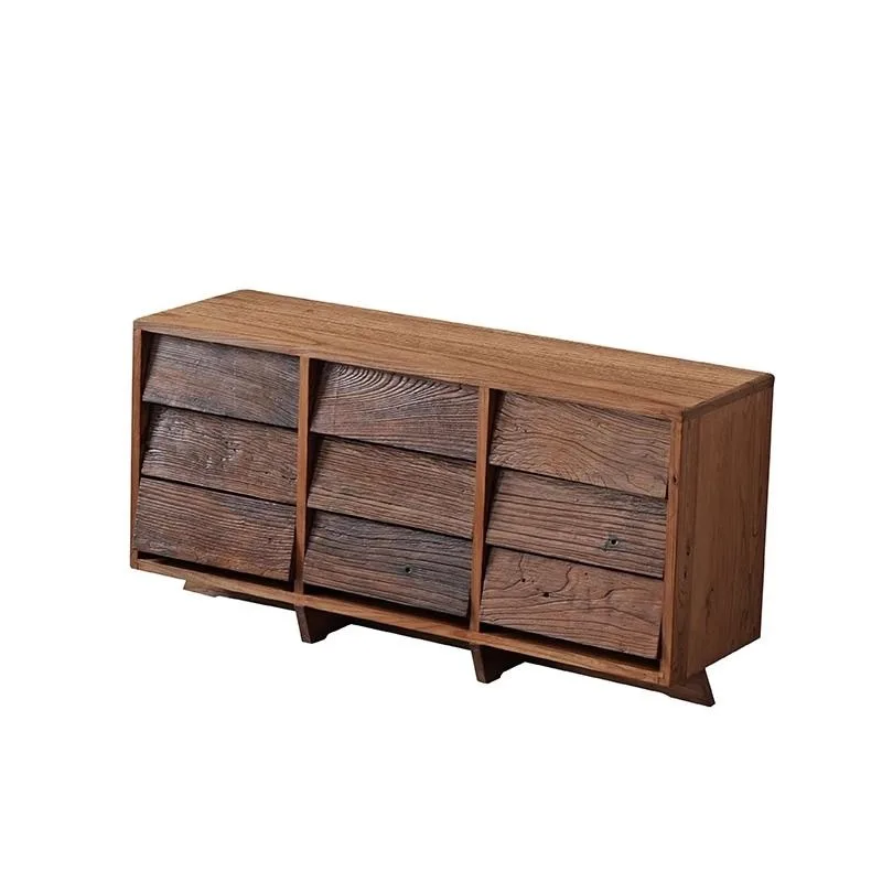 

solid wood dining side cabinet, designer homestay living room, storage nine chest cabinet, locker, medieval secret cabinet