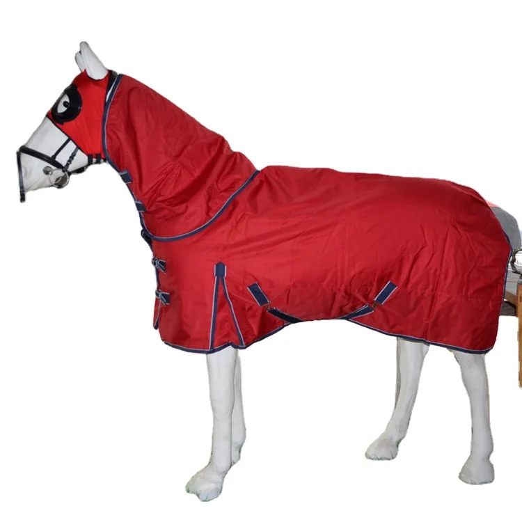 Alfombras de caballo con cubierta para el cuello, cobijas de caballo, cobijas de giro, equipo de caballos equinos, Combo estable, Invierno