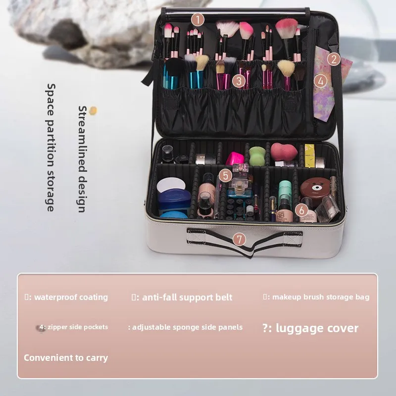 Cosmetic Bag Artist Tattoo Nail Beauty Large Capacity Makeup Bag Portable Makeup Pouch Storage Cosmetic and Toiletry Bags