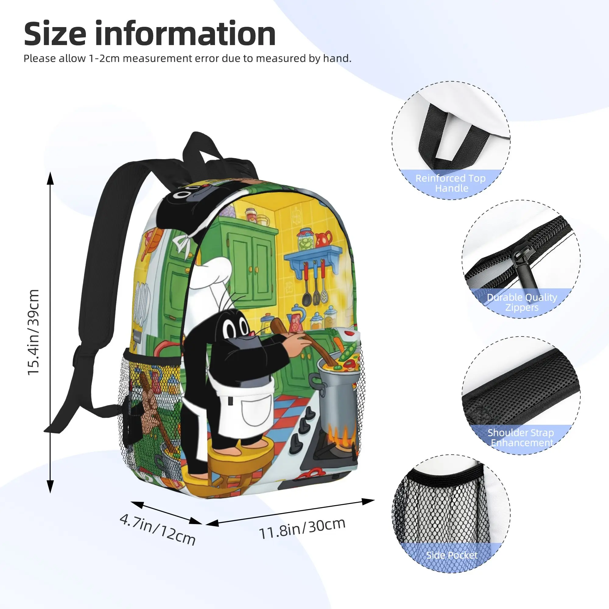 The Little Krtek Mole with Friends Backpack Hot Sale Daypack Boys Girls BookBag Shoulder Bags for Men Women School Bag