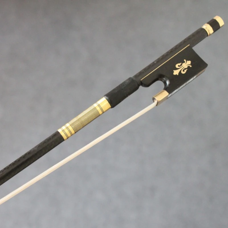 4/4 Size VIOLIN BOW CARBON FIBER Stick EBONY Frog Mongolia Horsehair Durable Straight Nice Balance