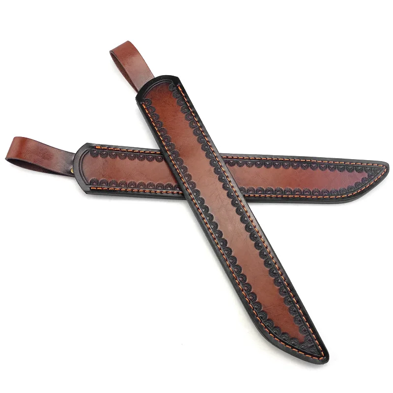 

Оболочка для ножа из натуральной воловьей кожи с фиксированным лезвием — универсальный кожаный чехол из цельнозерновой кожи для охотничьего ножа с тиснением