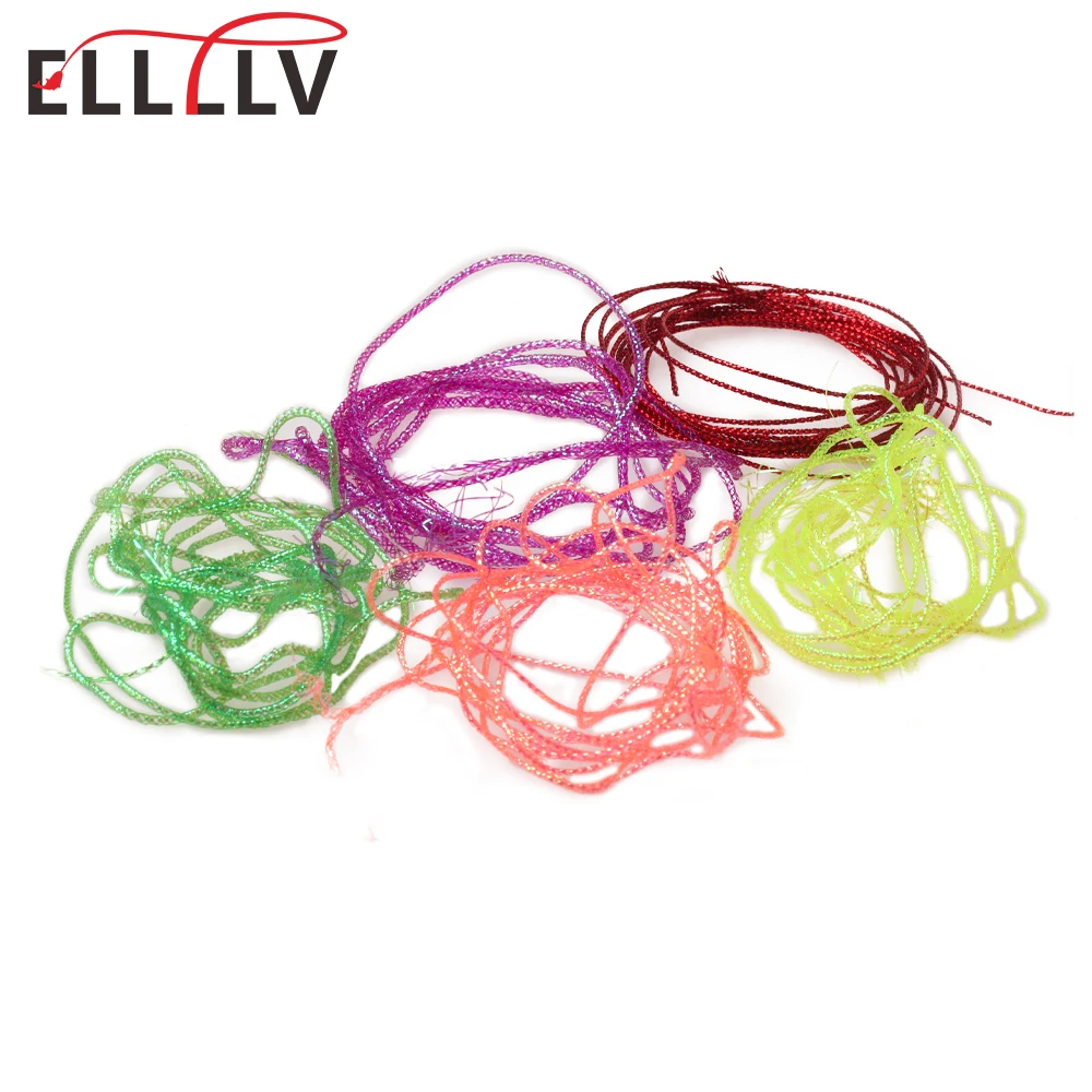 2yards/pack 1mm Body Material UV Pearl Flasher String Fly Tying Midge Ribbing Nymph Streamer