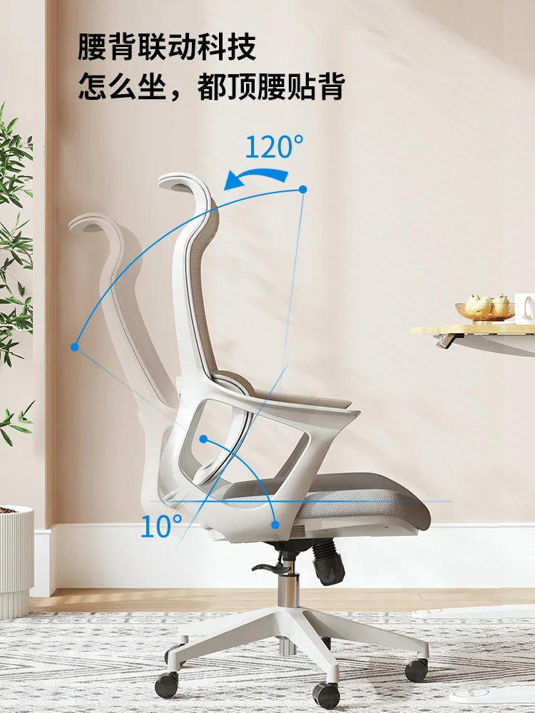 Ergonomía, silla de oficina, sedentaria, cómoda, protección de cintura, ordenador, respaldo.