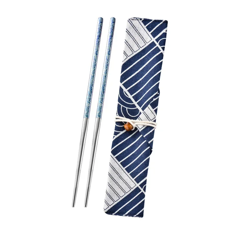 Pure Titanium Chopsticks Do Not Mold Color High Appearance Level Household Non-slip High-end Gift Tableware Chopsticks