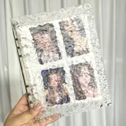 160 Pockets Ripple Acrylic Collect Photo Card Book Style Album for 2.5x3.6 Inch Instax Name Card K-pop Star A5 Photocard Binder