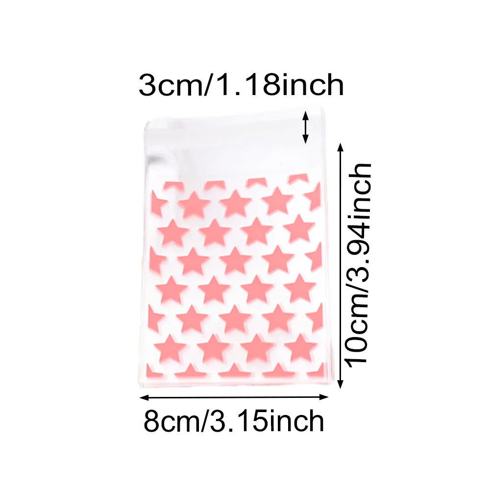 50 Stück OPP-Stern-Druck-Verpackungsbeutel Selbstklebende Beutel Schmuck-Handwerks-Verpackungsbeutel Transparente Verpackungs-Ziplock-Beutel – Detail 2