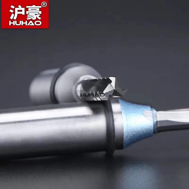 HUHAO 12.7mm Straight Milling Cutter TCT Trimming Slotting Wood CNC Router Bit MDF Engraving Carbide End Mill Woodworking Tool