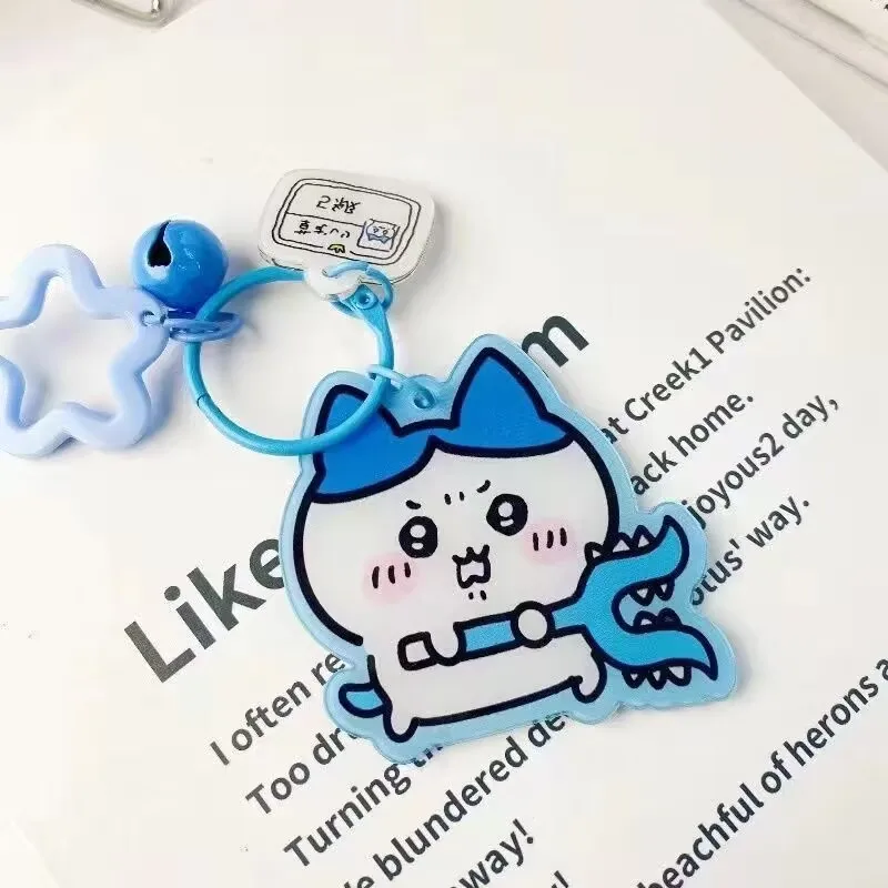 

Cute chiikawa bell pendant keychain acrylic cartoon high aesthetic ins style best friend accessory pendant