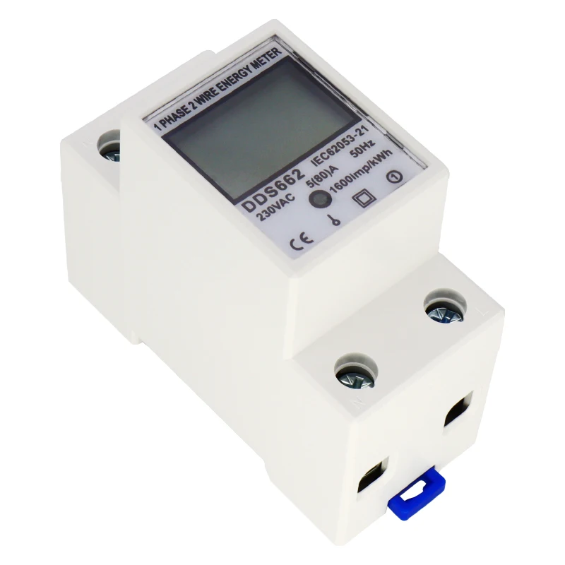 Voltage Current Power Consumption Meter Wattmeter Electricity 220V AC Single-Phase KWH Meter 80A