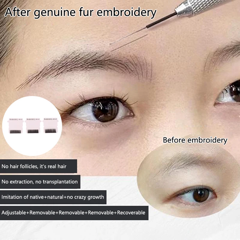 Hot Authentic Real Eyebrow AI Master Practice Native Cloned Eyebrow Hair Without Hair Follicles For Beginners