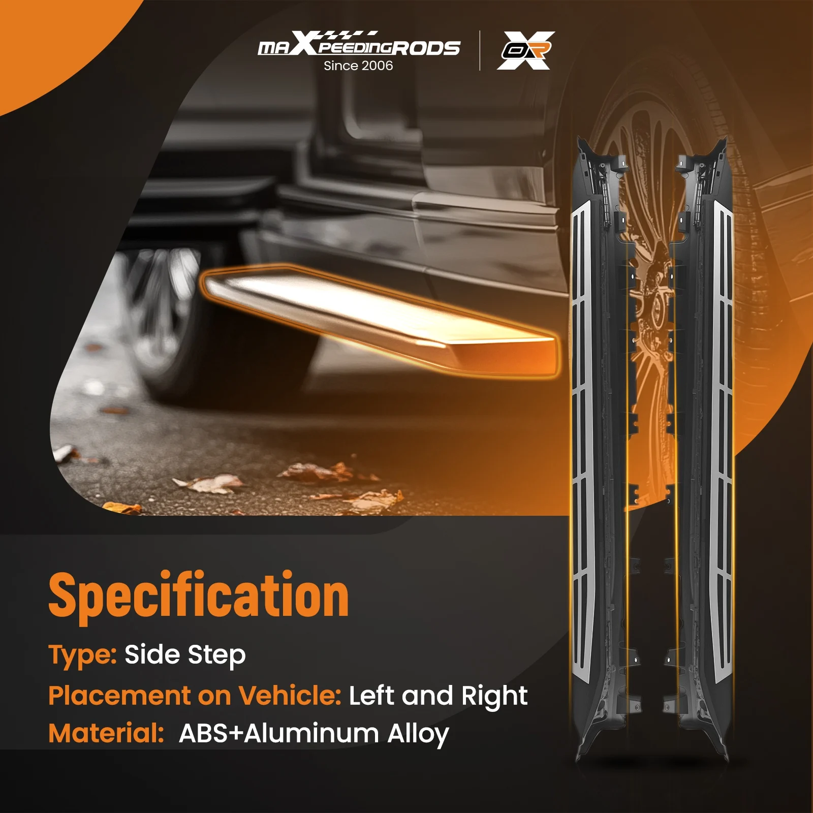 

Подножки-пороги для BMW X5 G05 2019-2024, алюминиевые