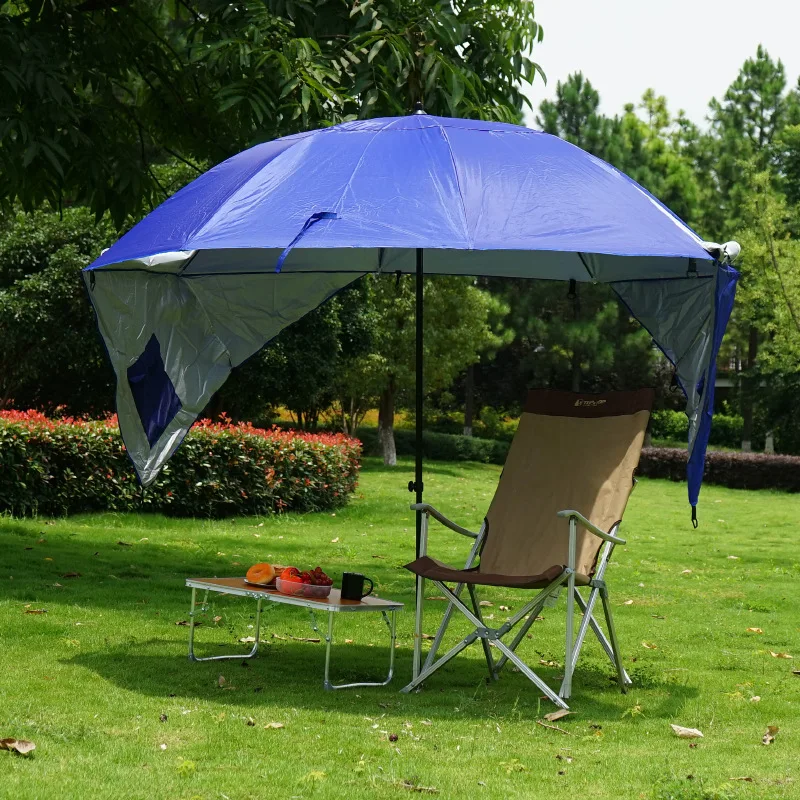 Outdoor large sunshade canopy sun floor plug fishing beach camping tent pergola weatherproof