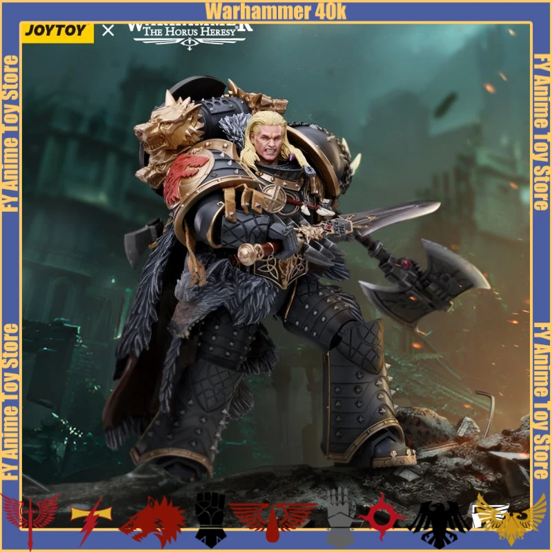 JOYTOY Warhammer 40K Horus Heresy 1/18 Space Wolves Leman Russ Primarch of The VIth Legion 18 ซม.Action Figure ของเล่น