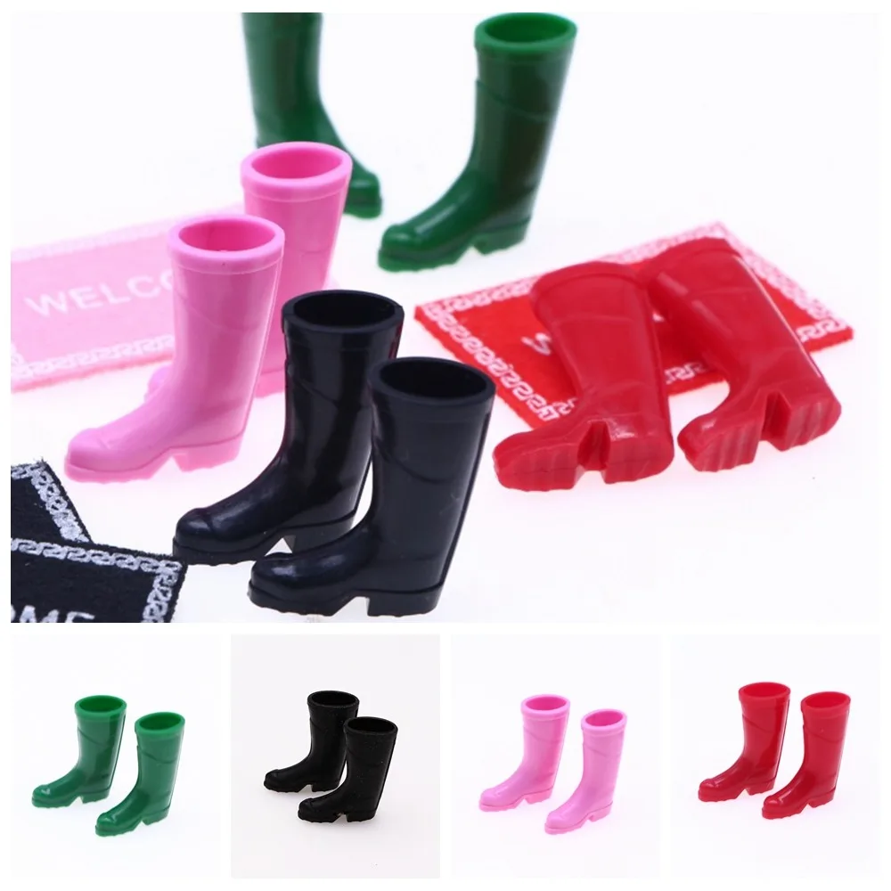 ตุ๊กตาที่มีสีสัน Mini Raainshoes รองเท้าส้นสูงน่ารัก Ob11 ตุ๊กตา Bjd จําลอง Rainboots ตุ๊กตาพลาสติกอุปกรณ์เสริม